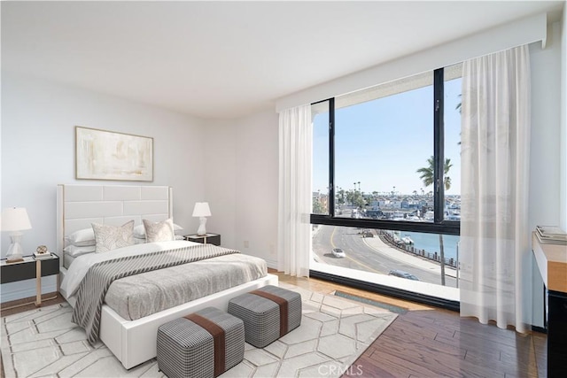 bedroom featuring light hardwood / wood-style flooring