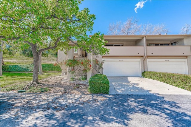 view of property featuring a garage