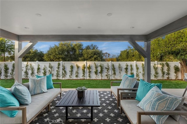 view of patio / terrace with outdoor lounge area