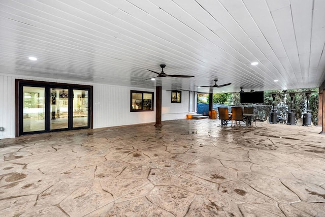 view of patio / terrace featuring ceiling fan