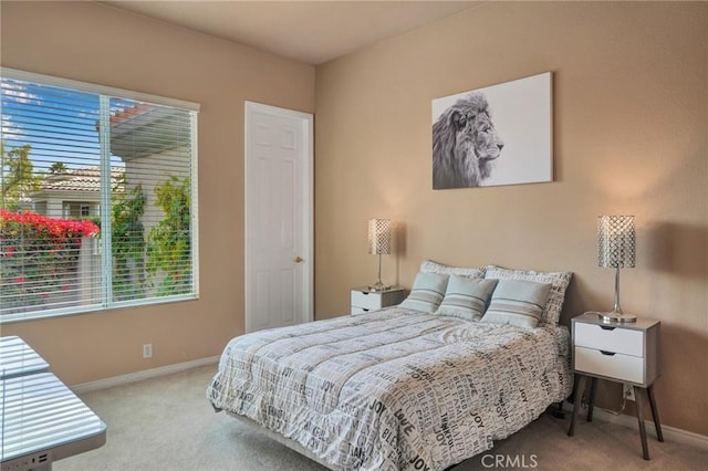 bedroom featuring carpet