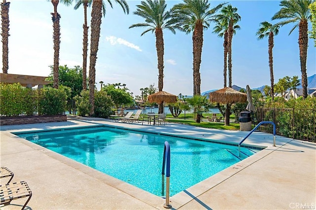 view of pool with a patio area