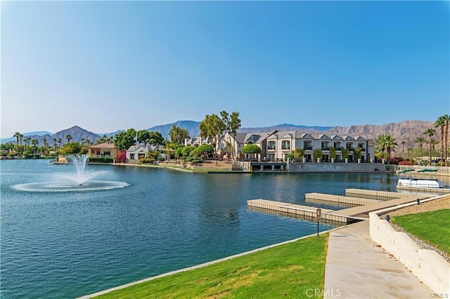 view of water feature featuring a mountain view