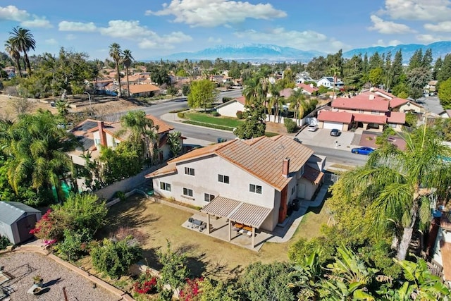 bird's eye view featuring a mountain view