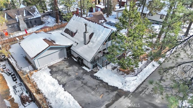 view of snowy aerial view