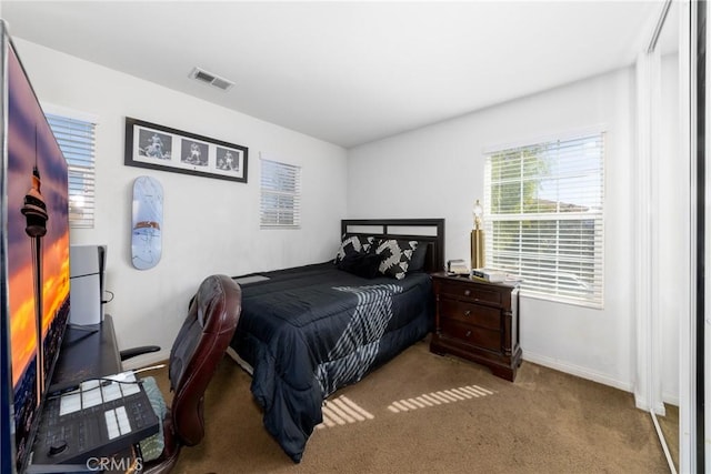 view of carpeted bedroom