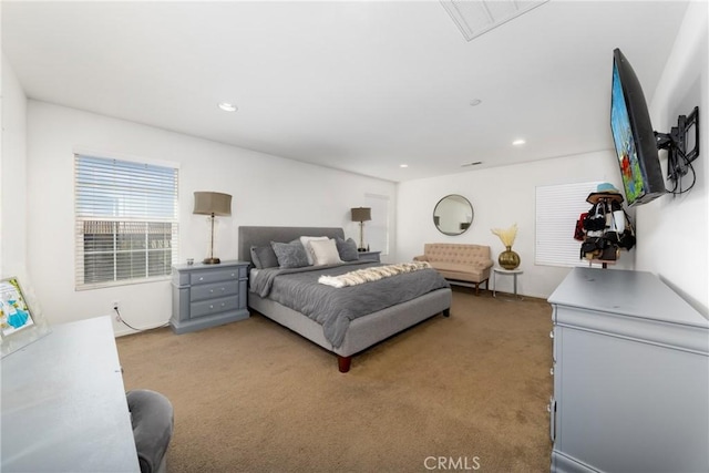 view of carpeted bedroom