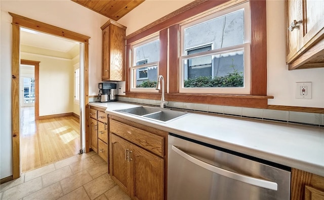 kitchen featuring dishwasher and sink