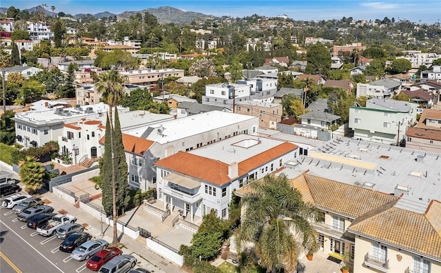 aerial view featuring a mountain view