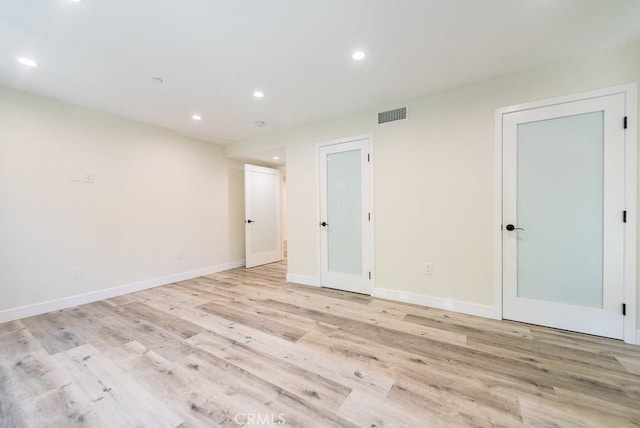 empty room featuring light hardwood / wood-style flooring