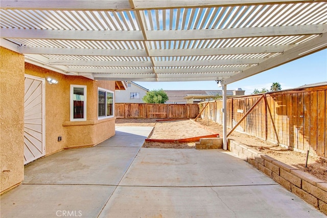 view of patio with a pergola