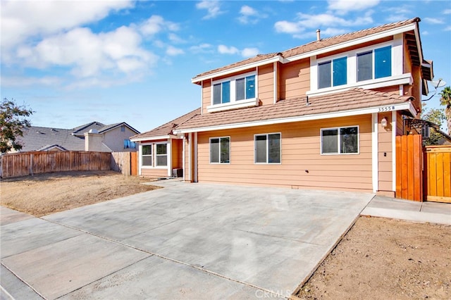 view of front of home with a patio area