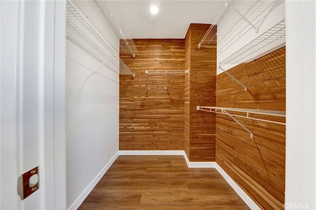 spacious closet with wood-type flooring