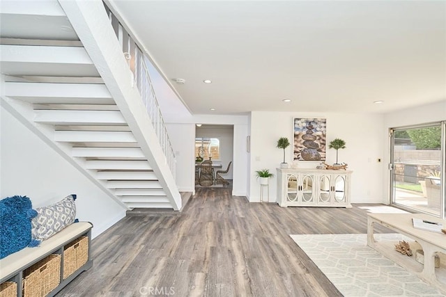 entryway featuring hardwood / wood-style floors