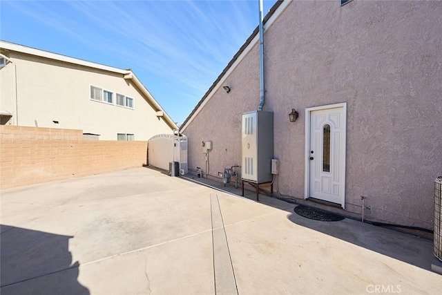 back of house with a patio area