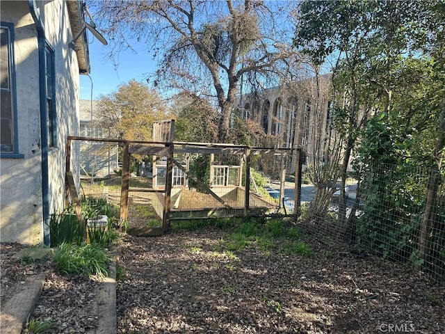 view of yard featuring a deck