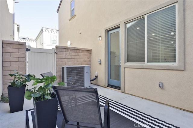 view of patio / terrace featuring central AC