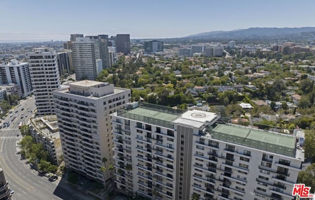 aerial view featuring a mountain view