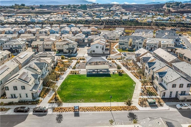 bird's eye view featuring a mountain view