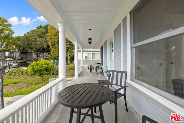 balcony with covered porch