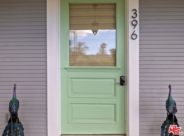 view of doorway to property