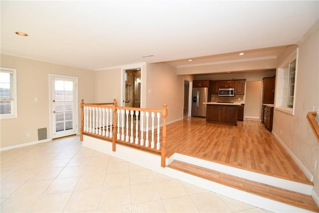 view of tiled spare room