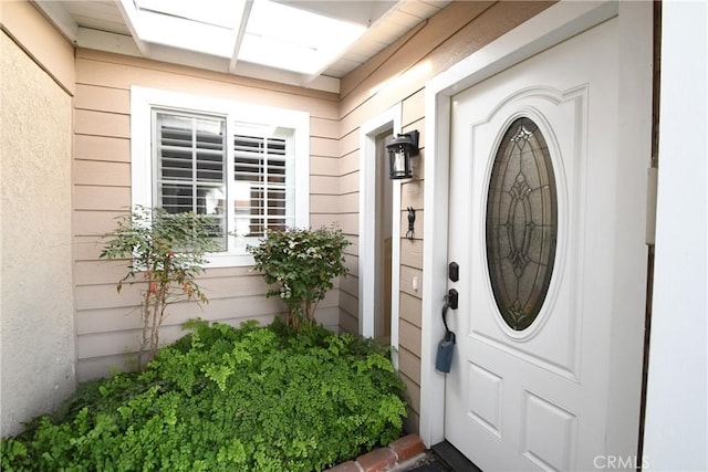 view of doorway to property