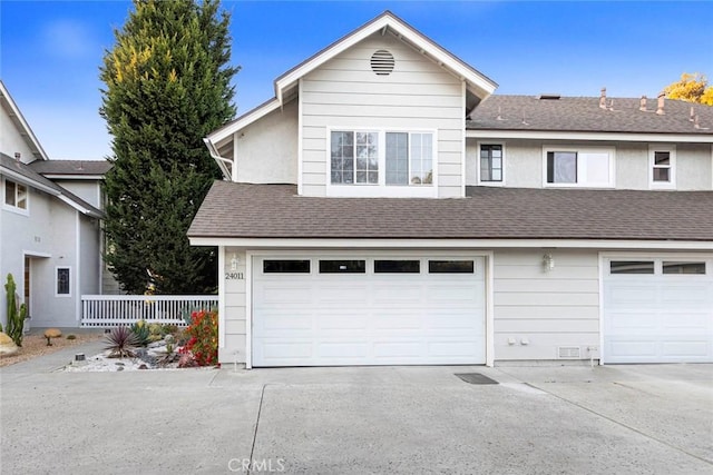 view of front of home featuring a garage