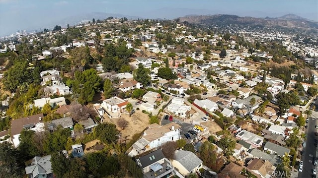 bird's eye view with a mountain view