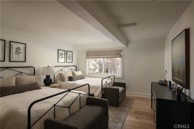 bedroom featuring light hardwood / wood-style floors