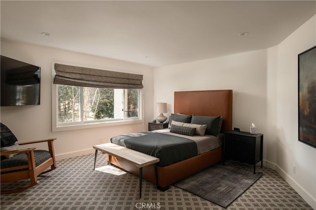 view of carpeted bedroom