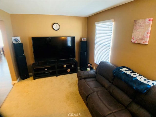 view of carpeted living room