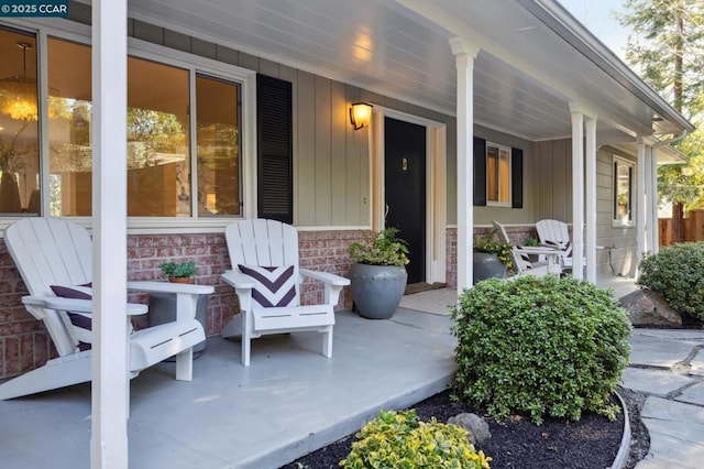 view of patio with covered porch