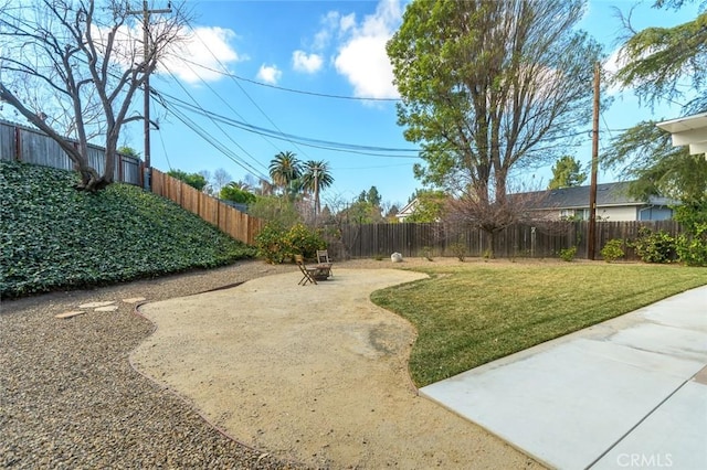 view of yard with a patio