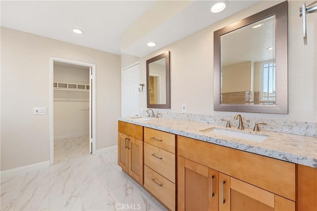 bathroom with vanity