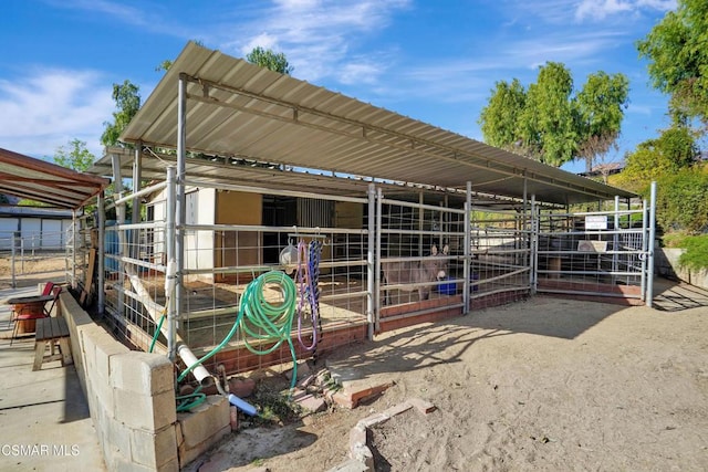 view of horse barn