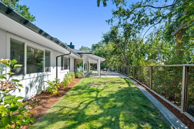 view of yard with a patio