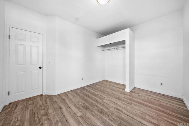 interior space with light hardwood / wood-style floors