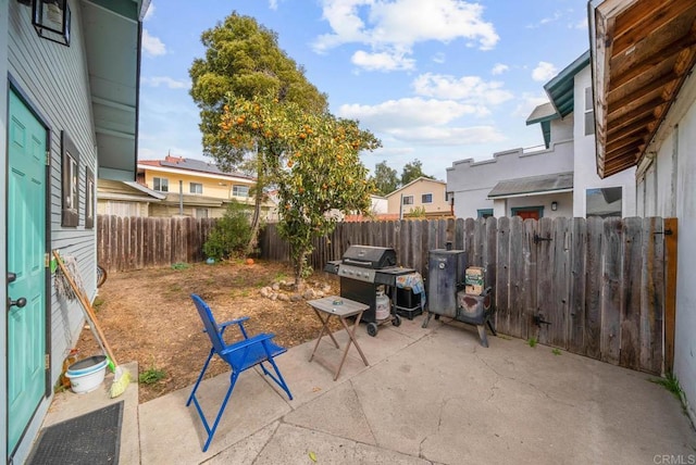 view of patio / terrace featuring a grill