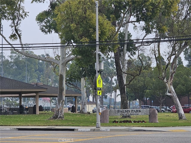 view of home's community featuring a gazebo and a yard