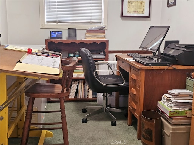 view of carpeted office