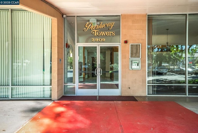 view of doorway to property