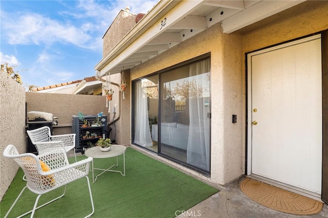 view of patio with grilling area