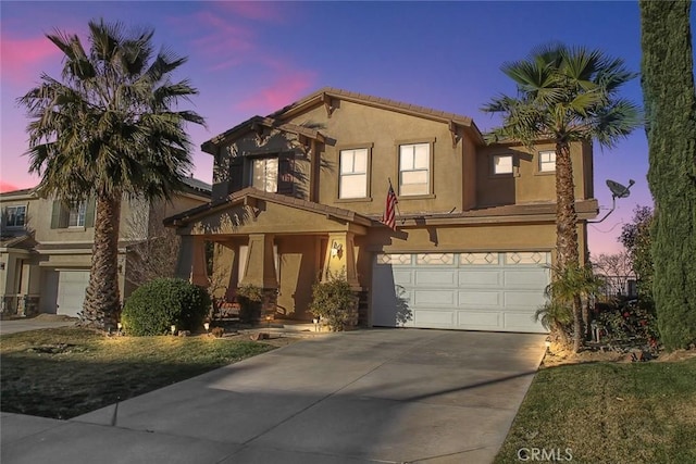 view of front of home featuring a garage