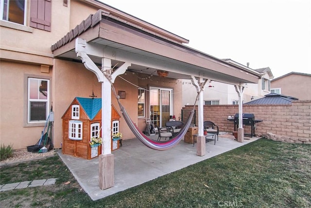 view of patio / terrace featuring grilling area