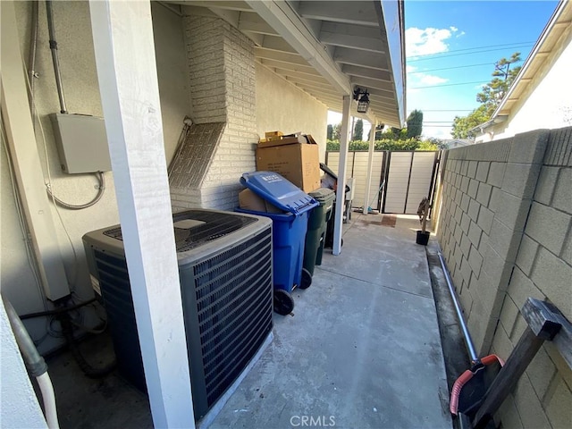 exterior space featuring central AC unit