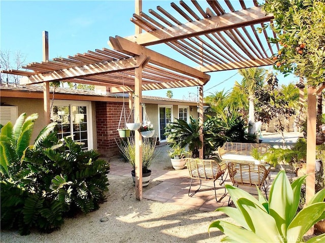 view of patio / terrace with a pergola