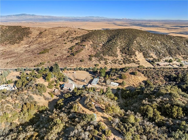 drone / aerial view with a mountain view