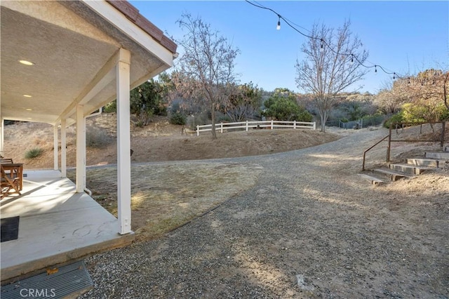 view of yard featuring a patio