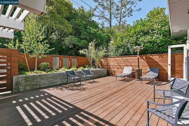 view of wooden deck